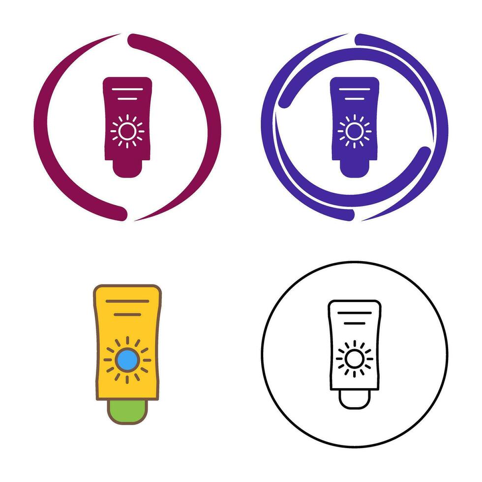 Sun Cream Vector Icon
