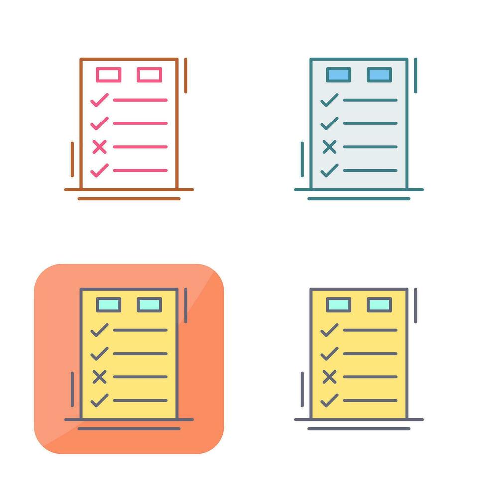 Today to Done CheckList Vector Icon