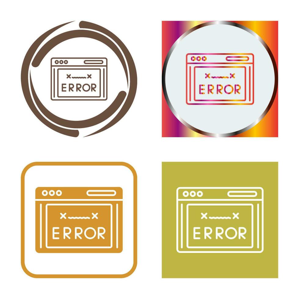 icono de vector de código de error