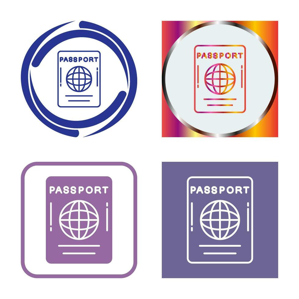 icono de vector de pasaporte