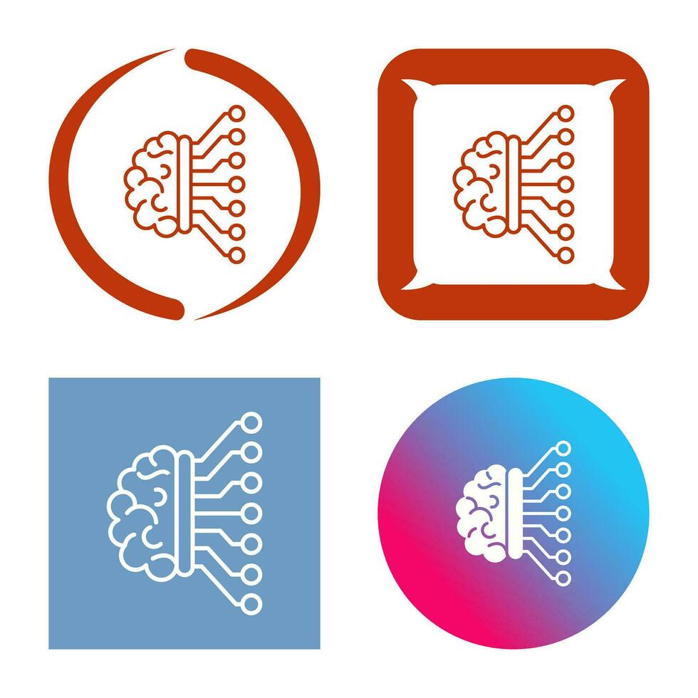 Machine Learning Vector Icon