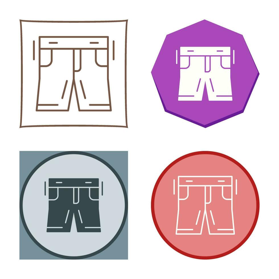 icono de vector de pantalones cortos