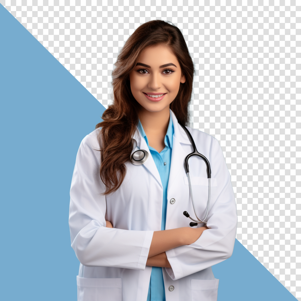 Medical, professional and portrait of a happy doctor, nurse or surgeon in scrubs. Confidence psd