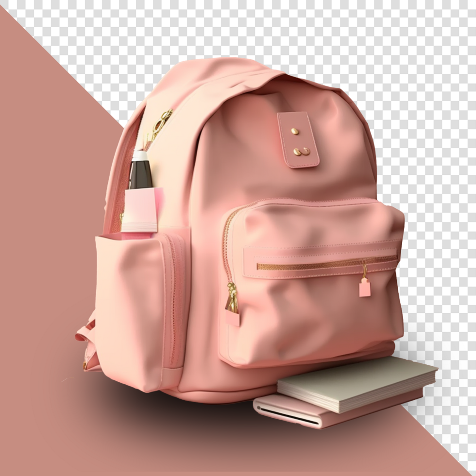 School backpack cutout Free Transparent Background psd