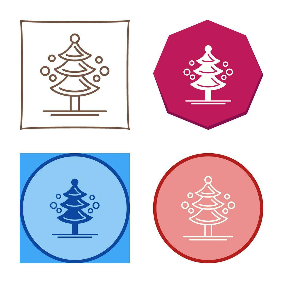 icono de vector de árbol de pino