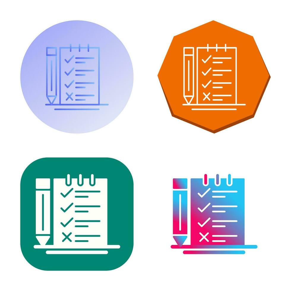 Survey Checklist Vector Icon