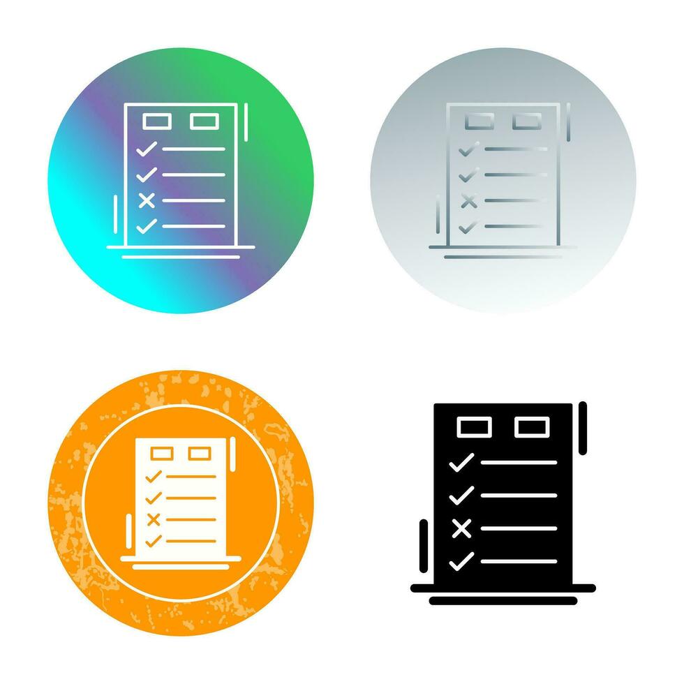 Today to Done CheckList Vector Icon