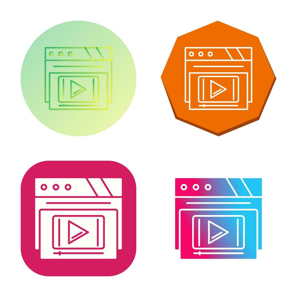 Video Player Vector Icon