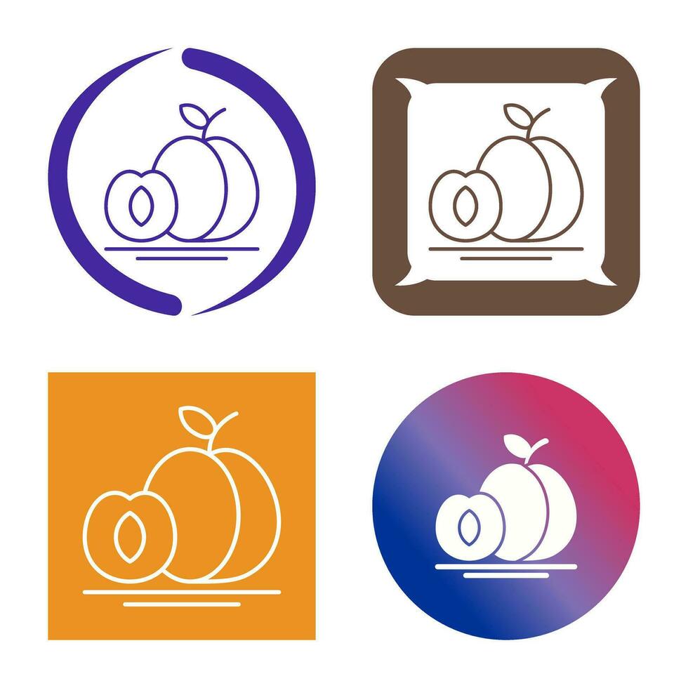 Apricot Vector Icon