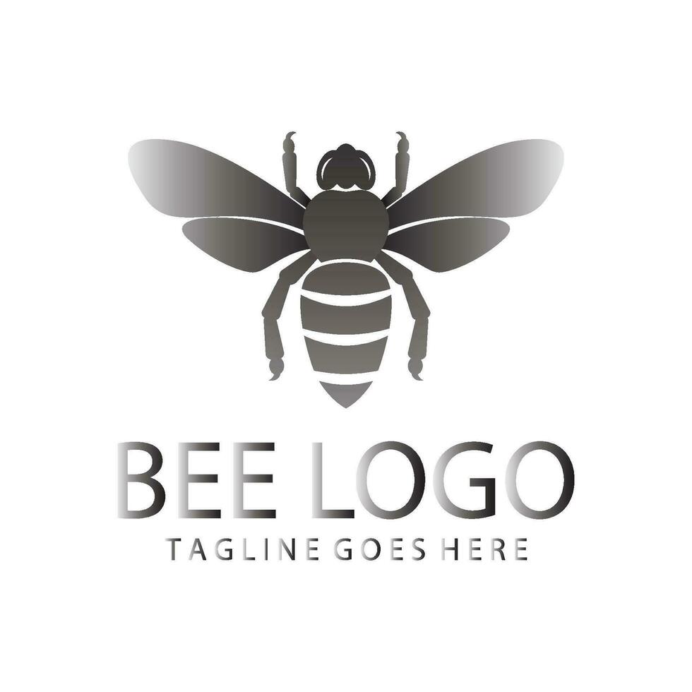 bee icon on the white background vector