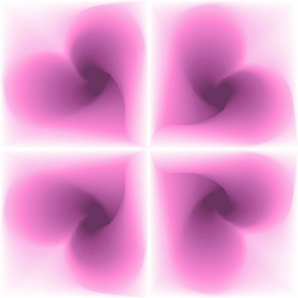 Elements blurred gradient heart in Y2k style with linear shapes, blurred elements of the aura of the heart. A modern minimalistic design element with blurred gradients. Vector hearts in rotation