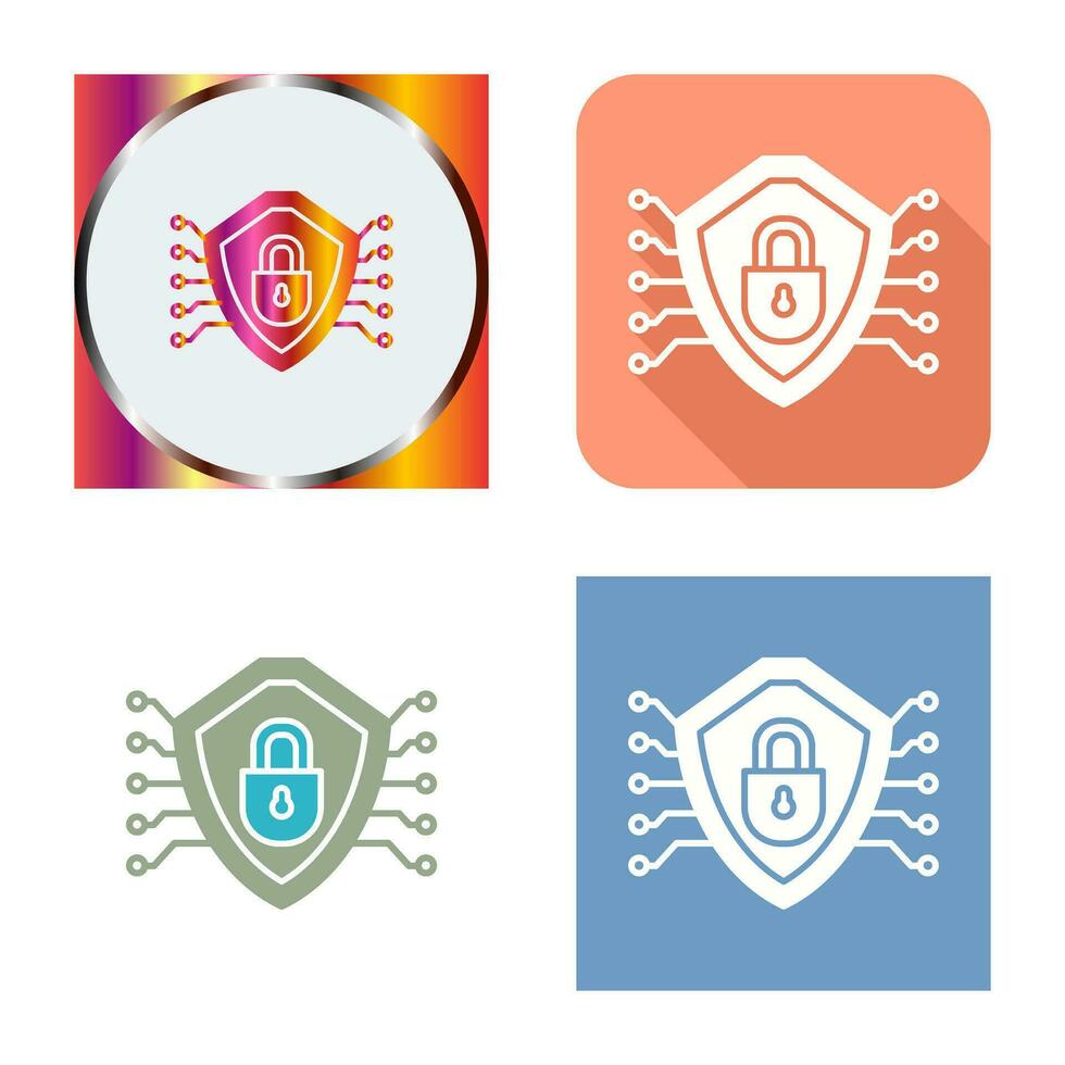 icono de vector de seguridad cibernética