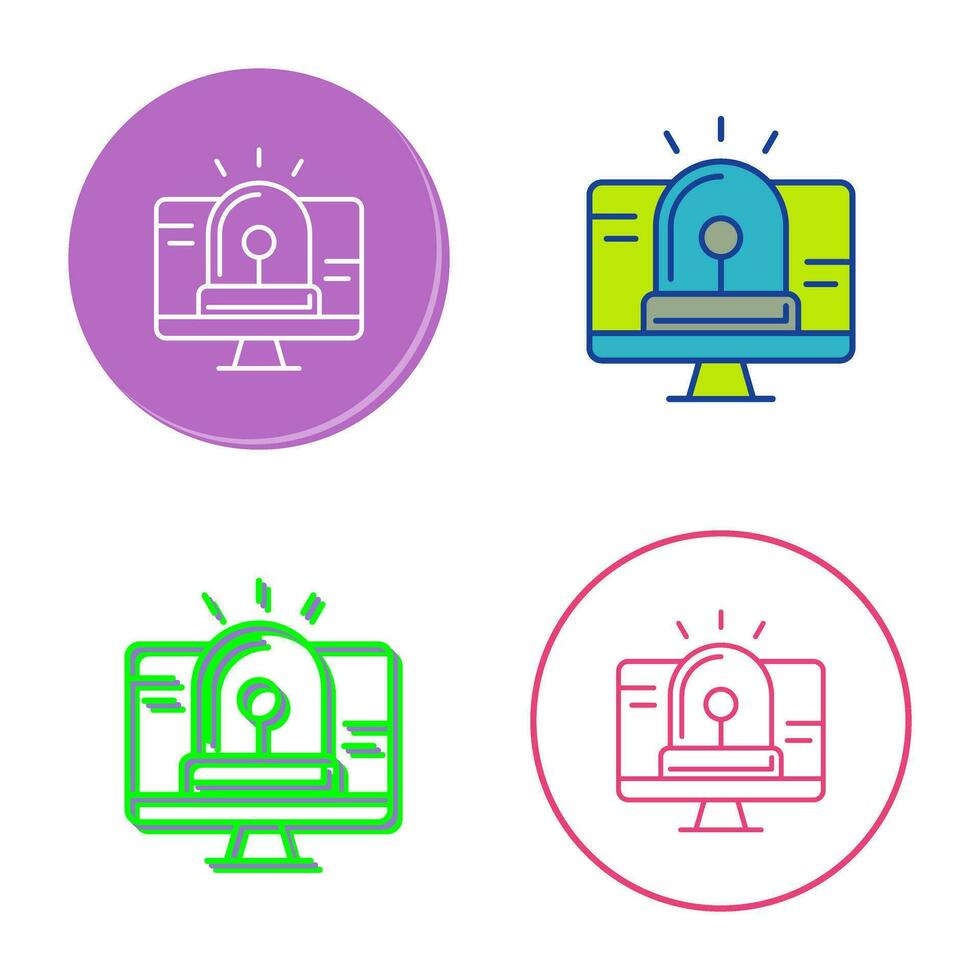Hacking Alarm Vector Icon