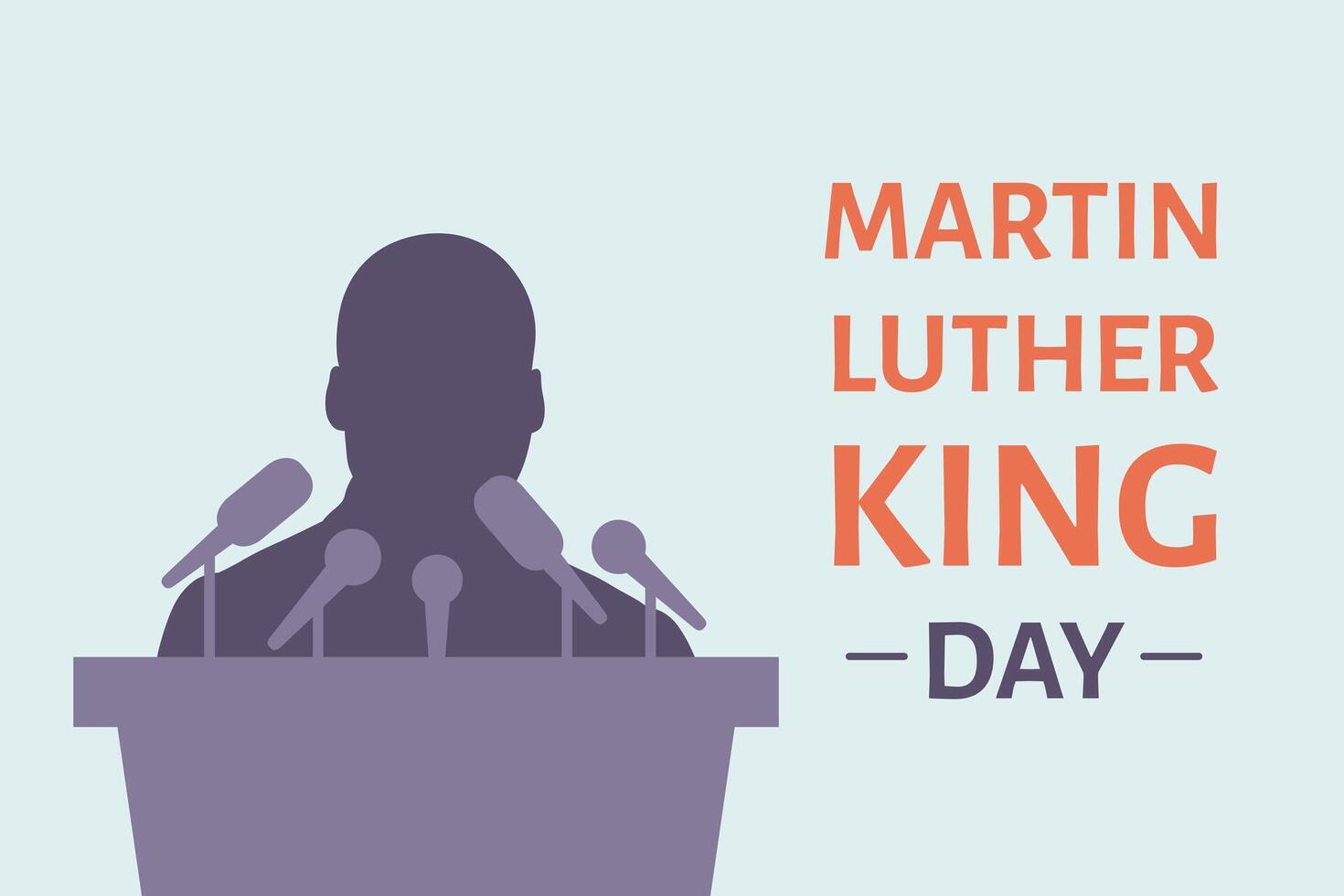 Martin Luther King Jr. Day greeting card. MLK Day. vector