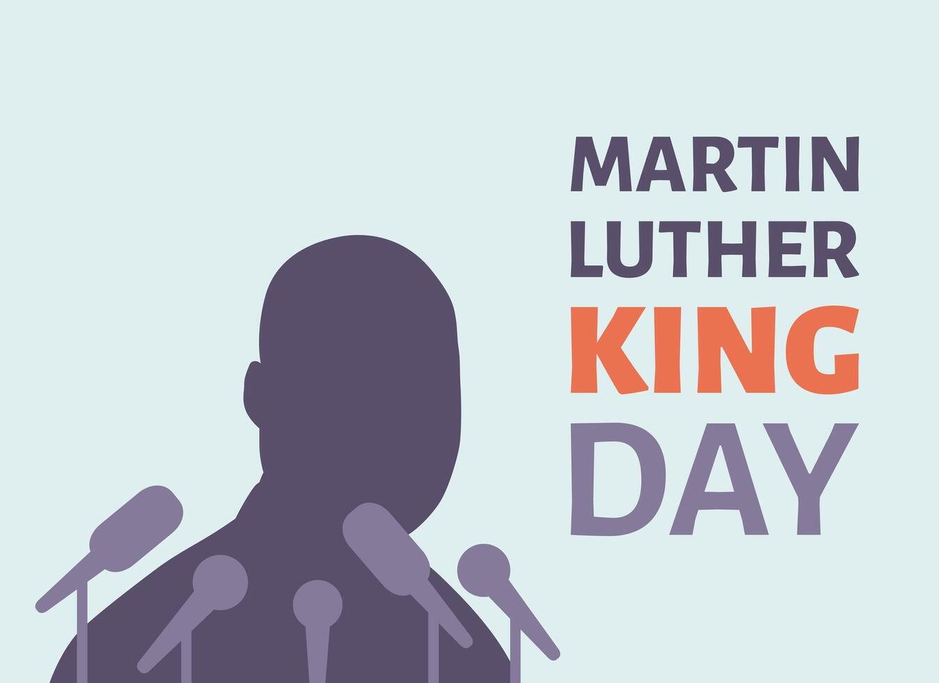 Martin Luther King Jr. Day greeting card. MLK Day. vector