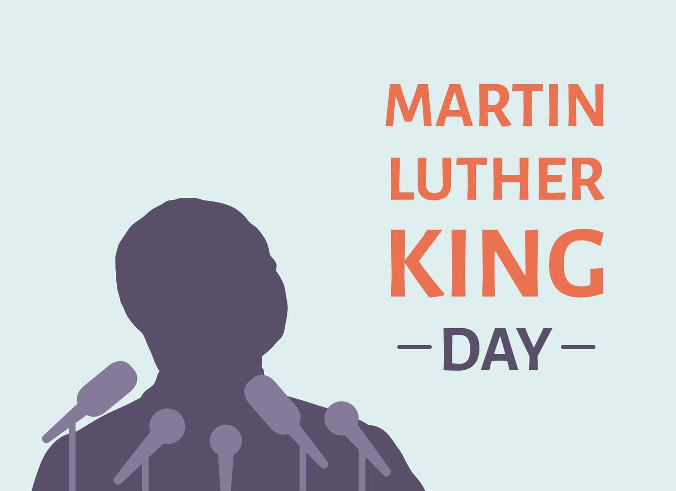 Martin Luther King Jr. Day greeting card. MLK Day. vector