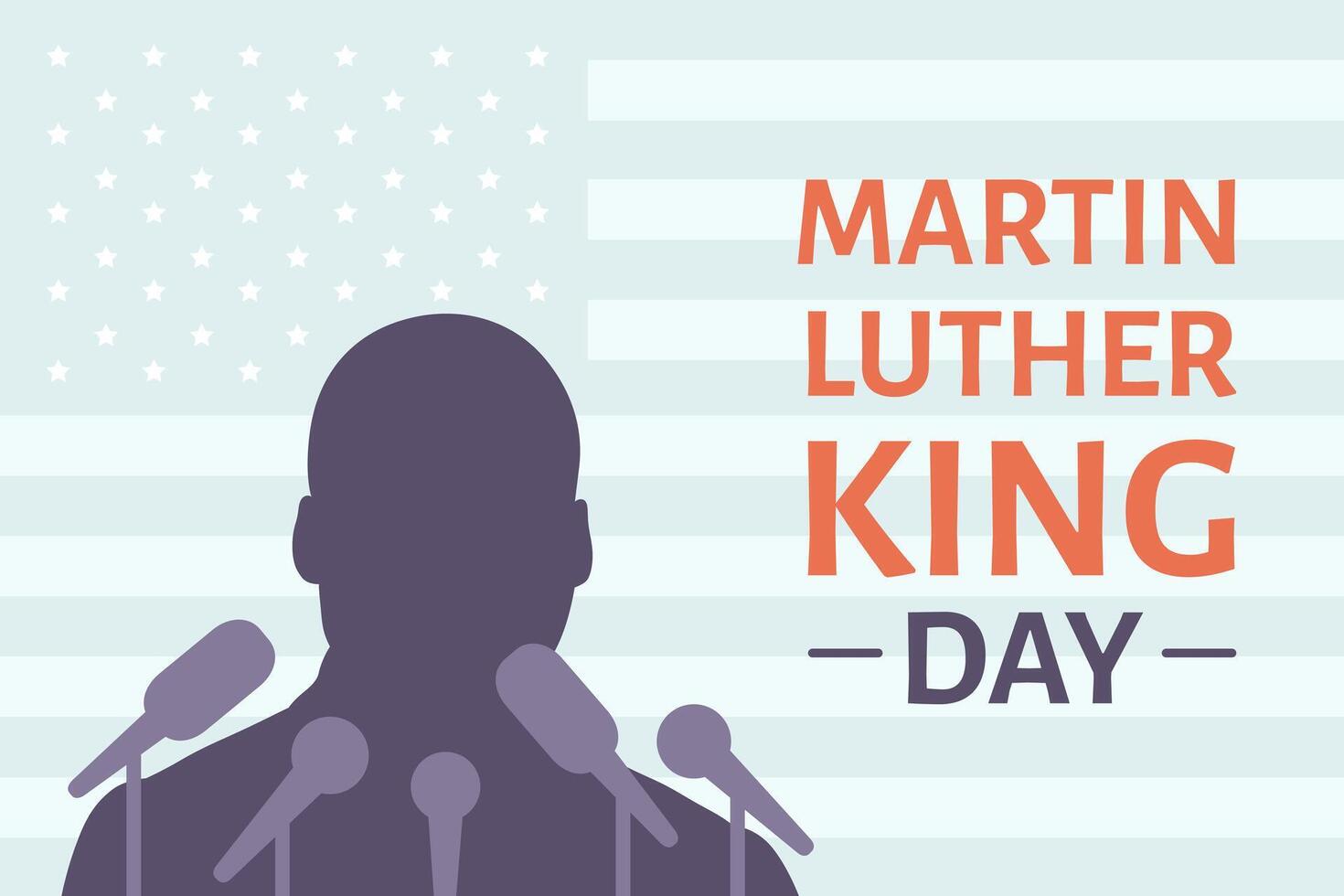 Martin Luther King Jr. Day greeting card. MLK Day. vector