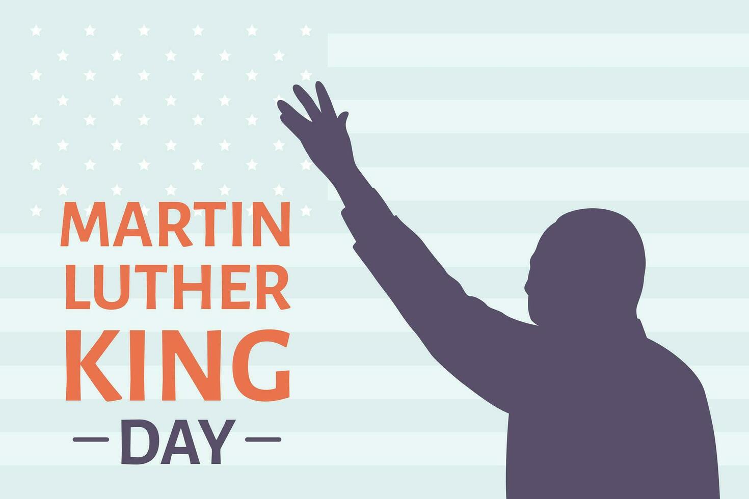 Martin Luther King Jr. Day greeting card. MLK Day. vector
