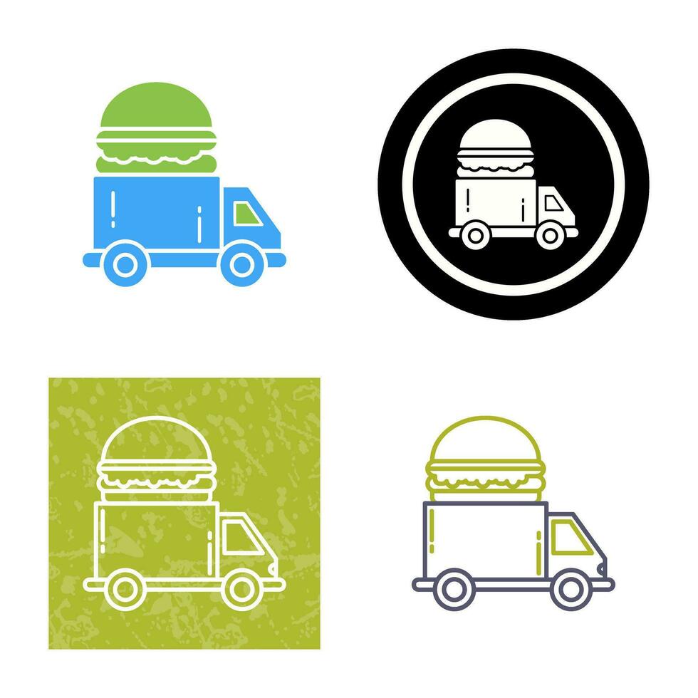 Fast Food Truck Vector Icon