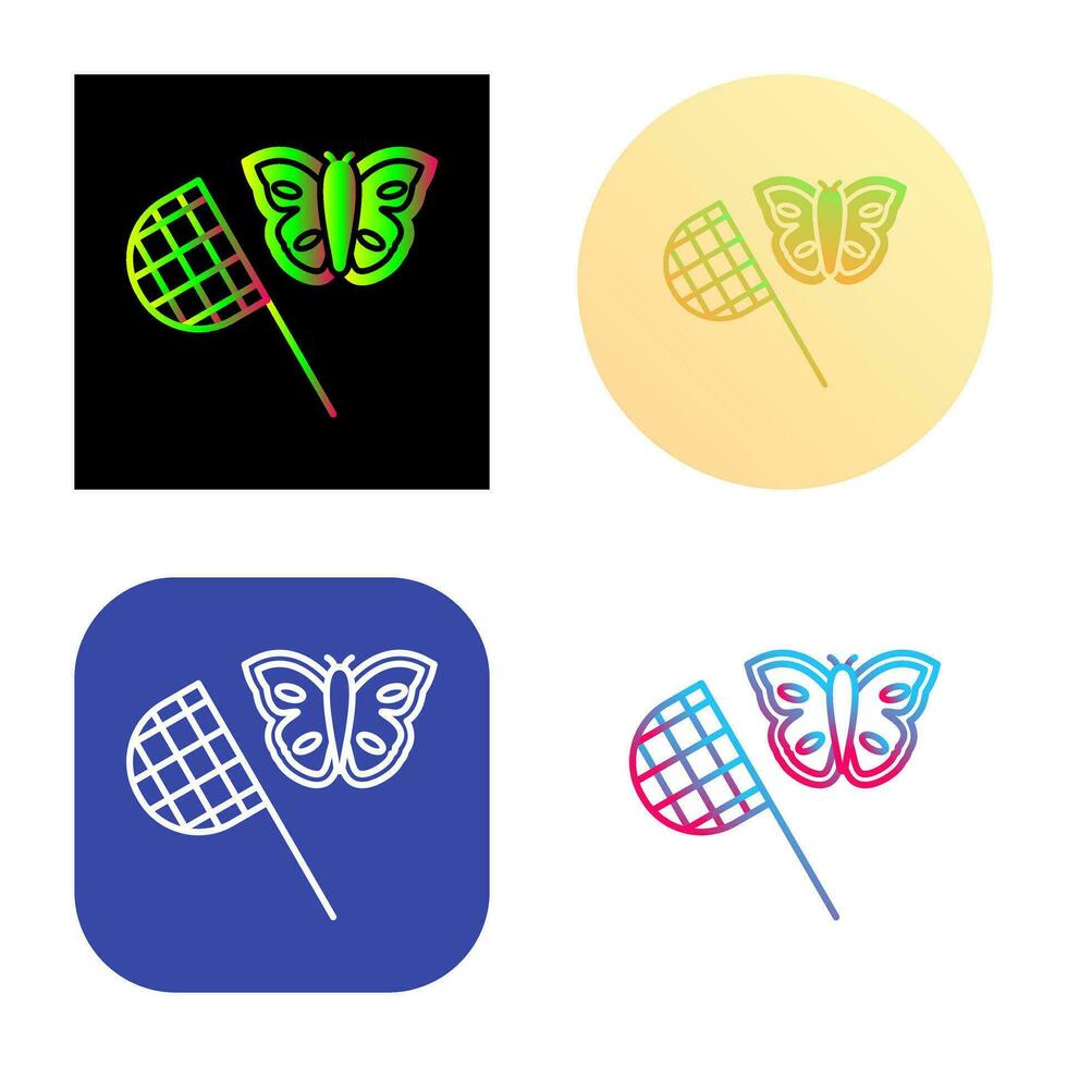 icono de vector de colector de mariposa