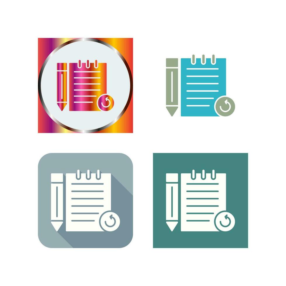 Rechecked Notes Vector Icon