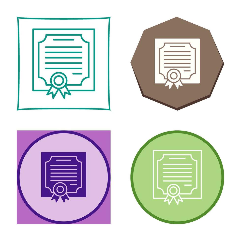 Certificate Vector Icon