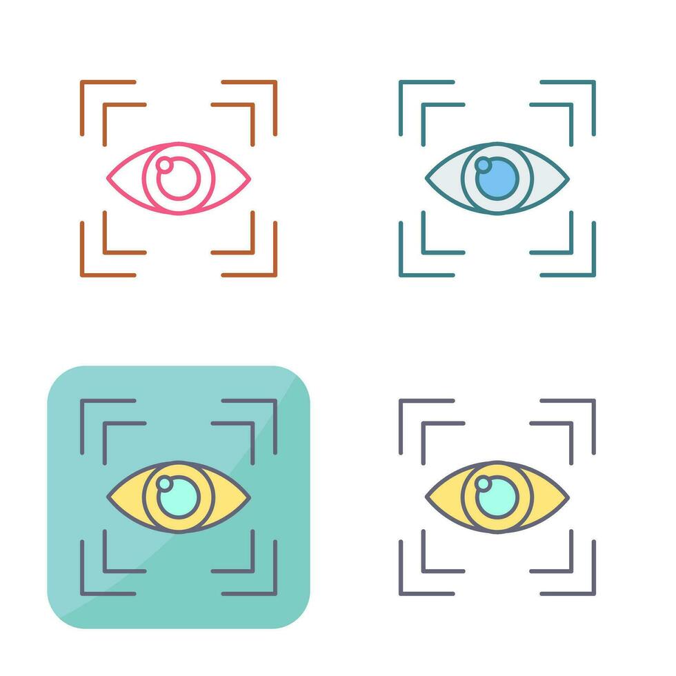 icono de vector de exploración ocular