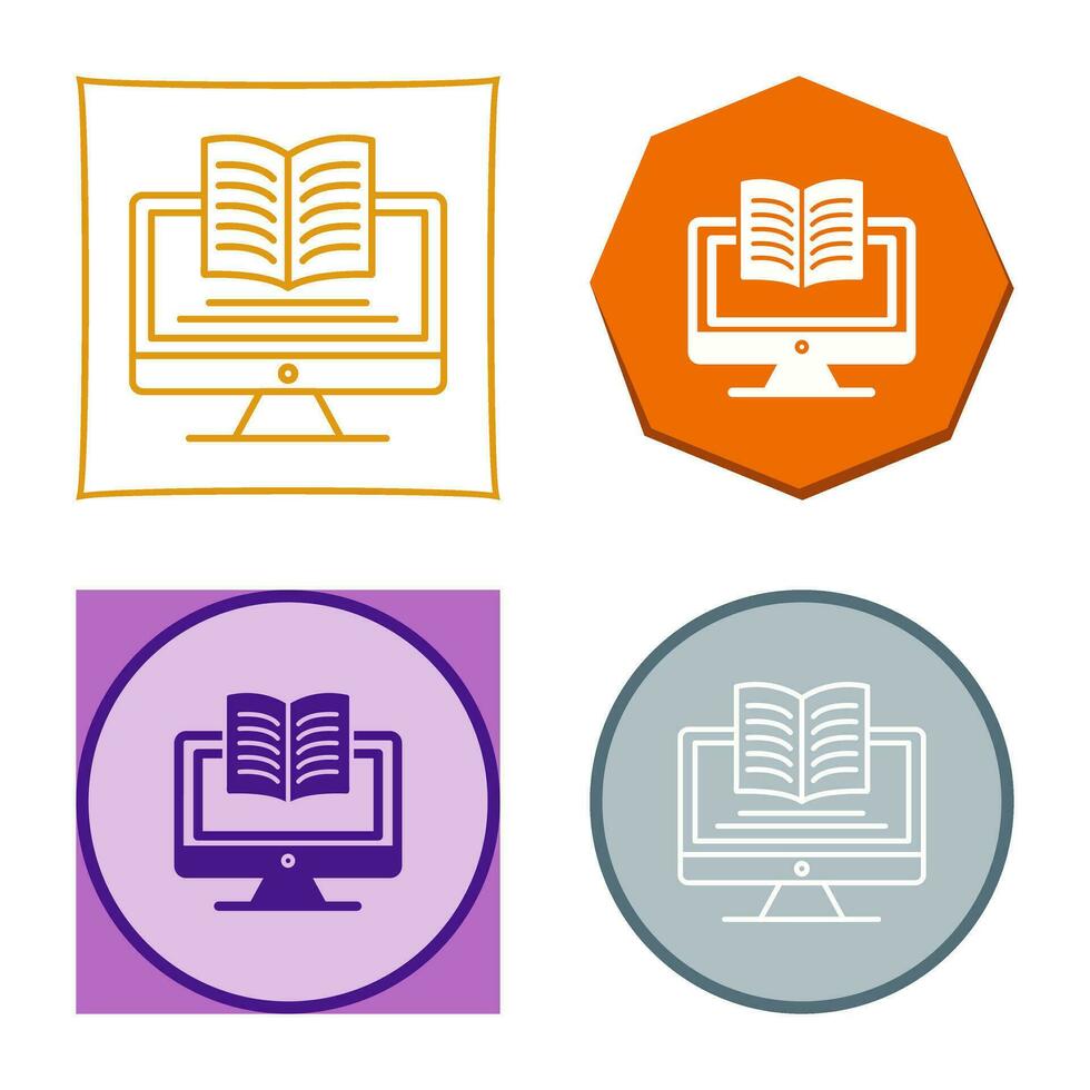Digital Learning Vector Icon