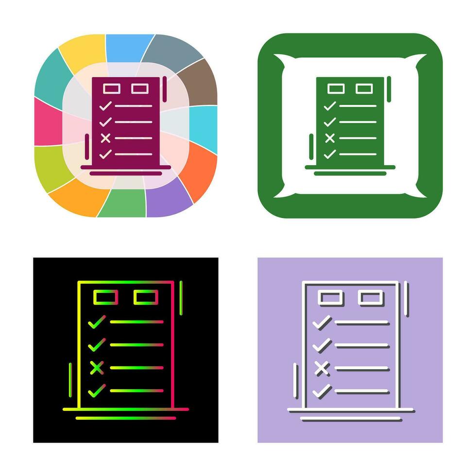 Today to Done CheckList Vector Icon