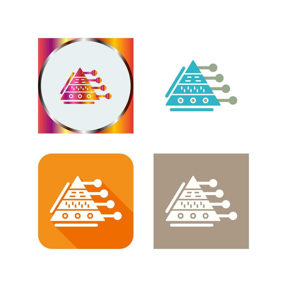 Pyramid Graph Vector Icon