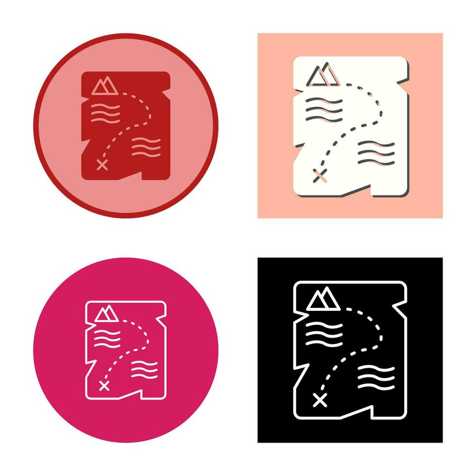 Treasure Map Vector Icon