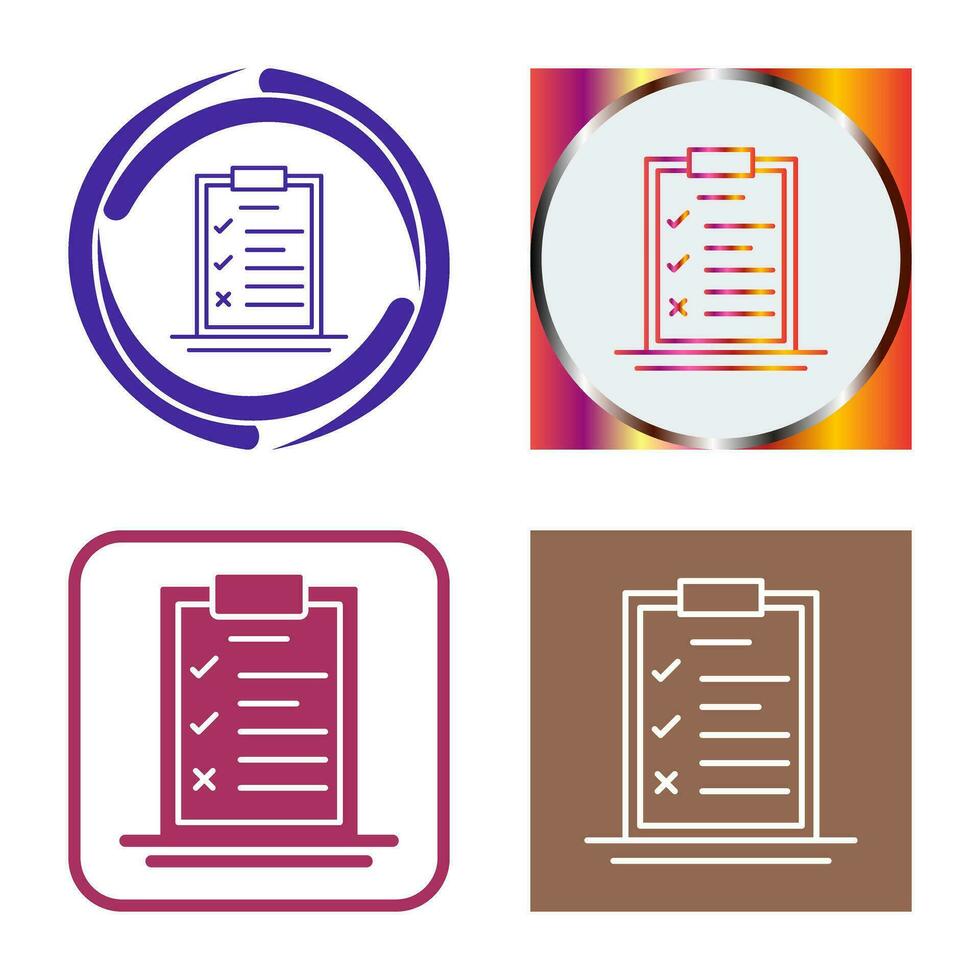 Checklist Vector Icon