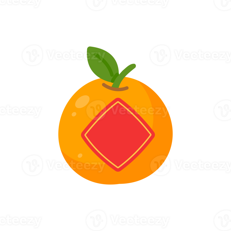 Mandarin oranges covered with red paper to welcome the Chinese New Year. png