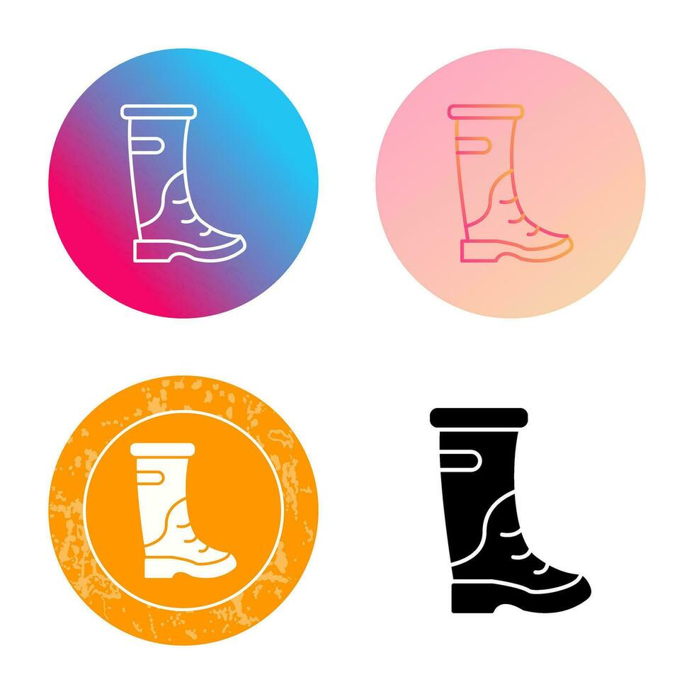 icono de vector de botas de lluvia