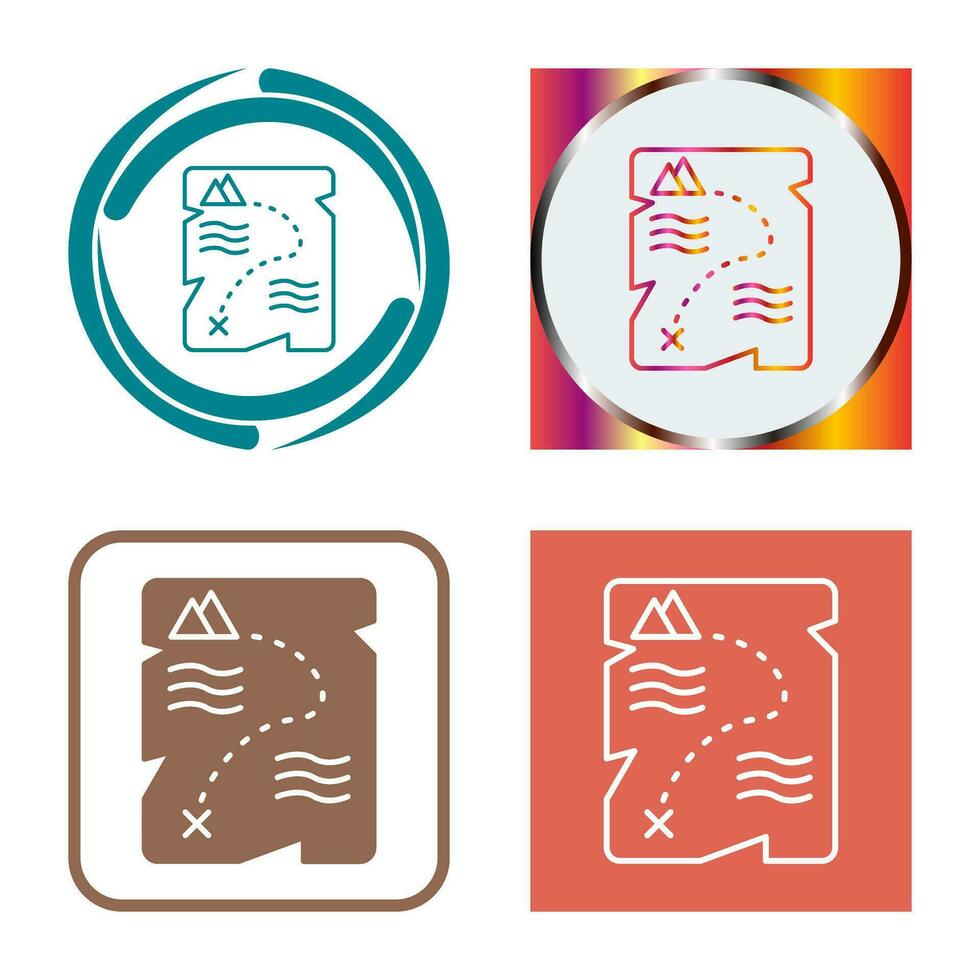 Treasure Map Vector Icon