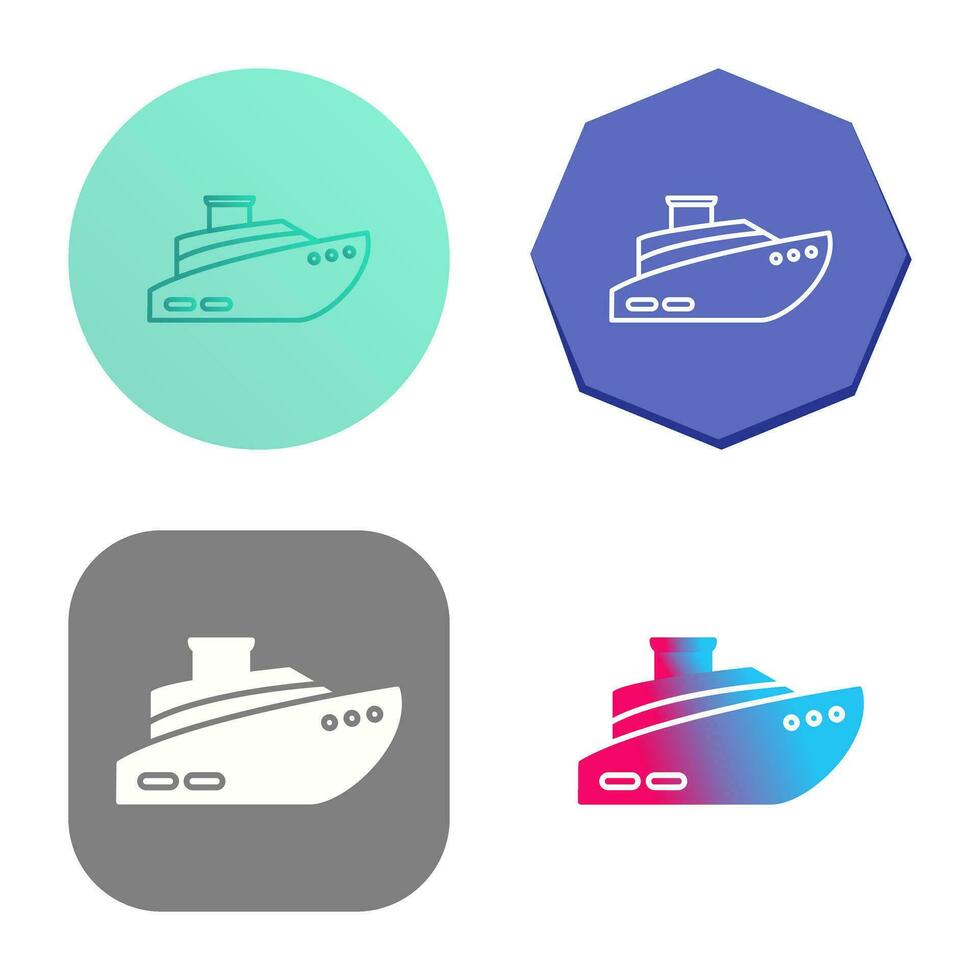 icono de vector de barco