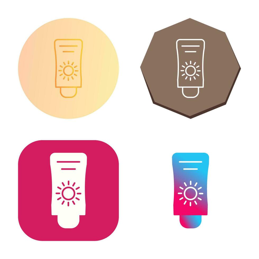 Sun Cream Vector Icon