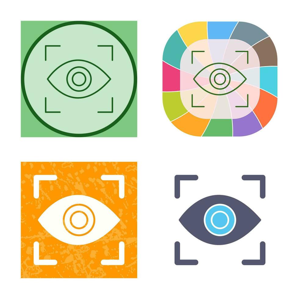 icono de vector de exploración ocular