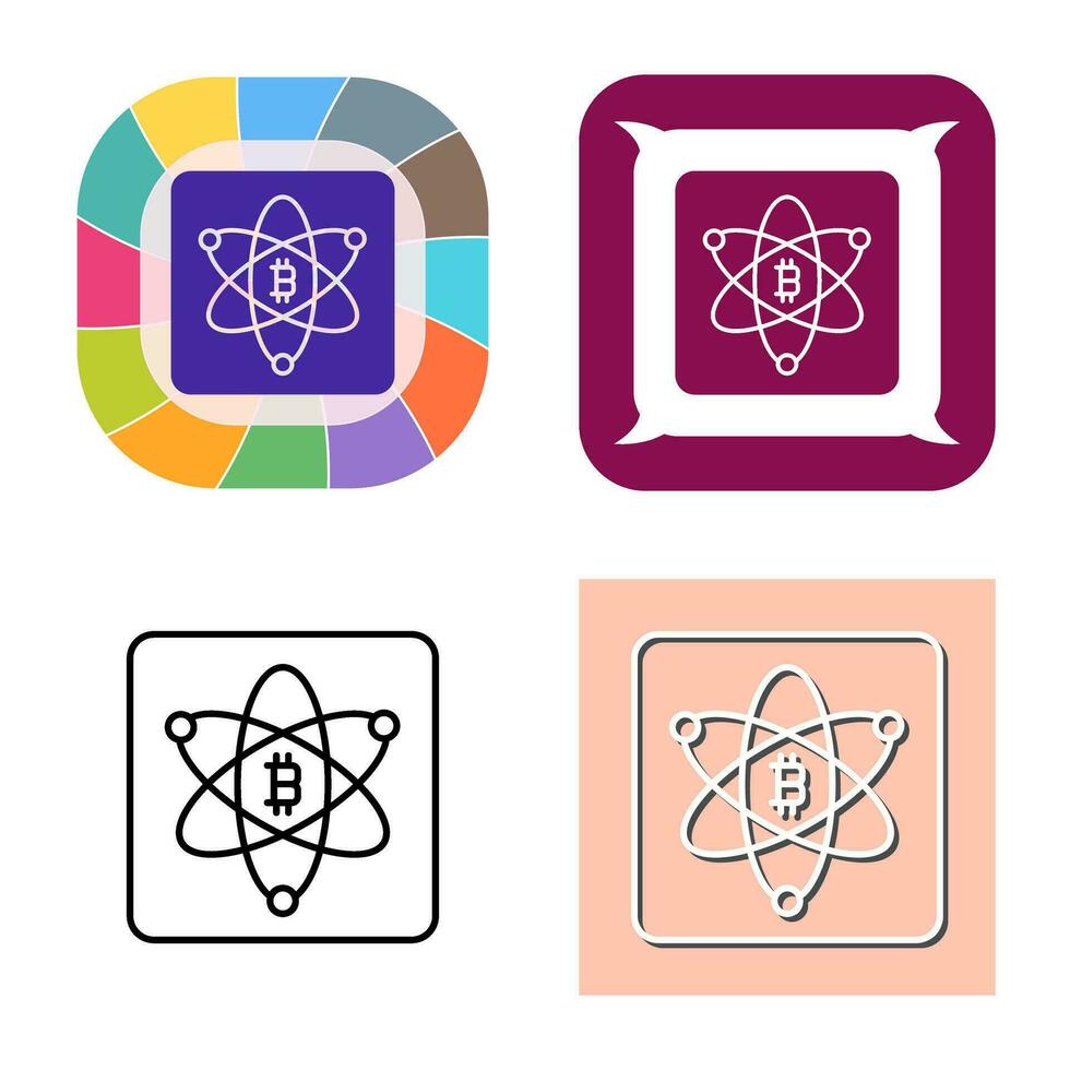 Bitcoin Science Vector Icon