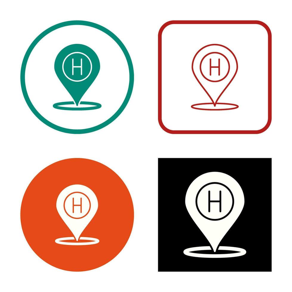 Hotel Location Vector Icon