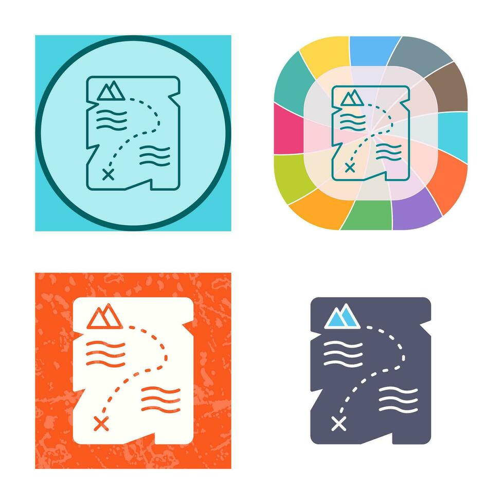 Treasure Map Vector Icon