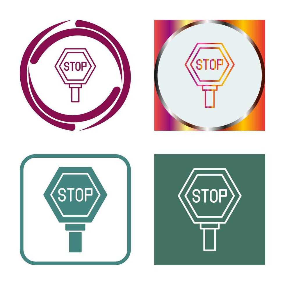 icono de vector de señal de stop