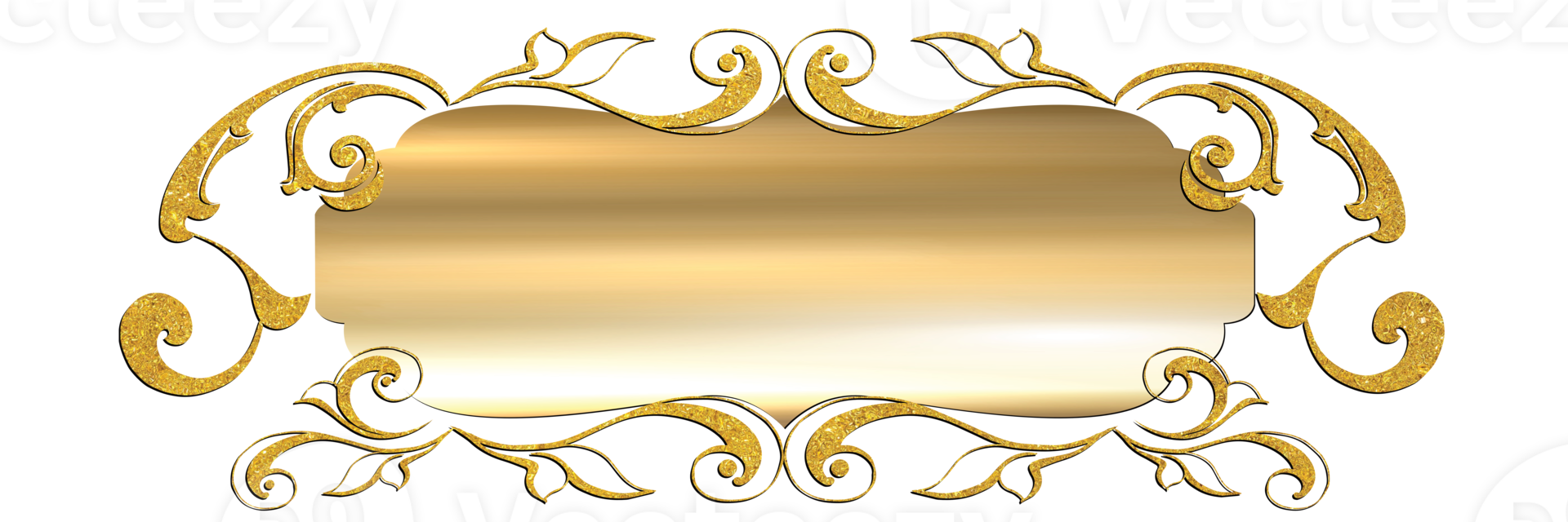 luxe gouden titel bord png