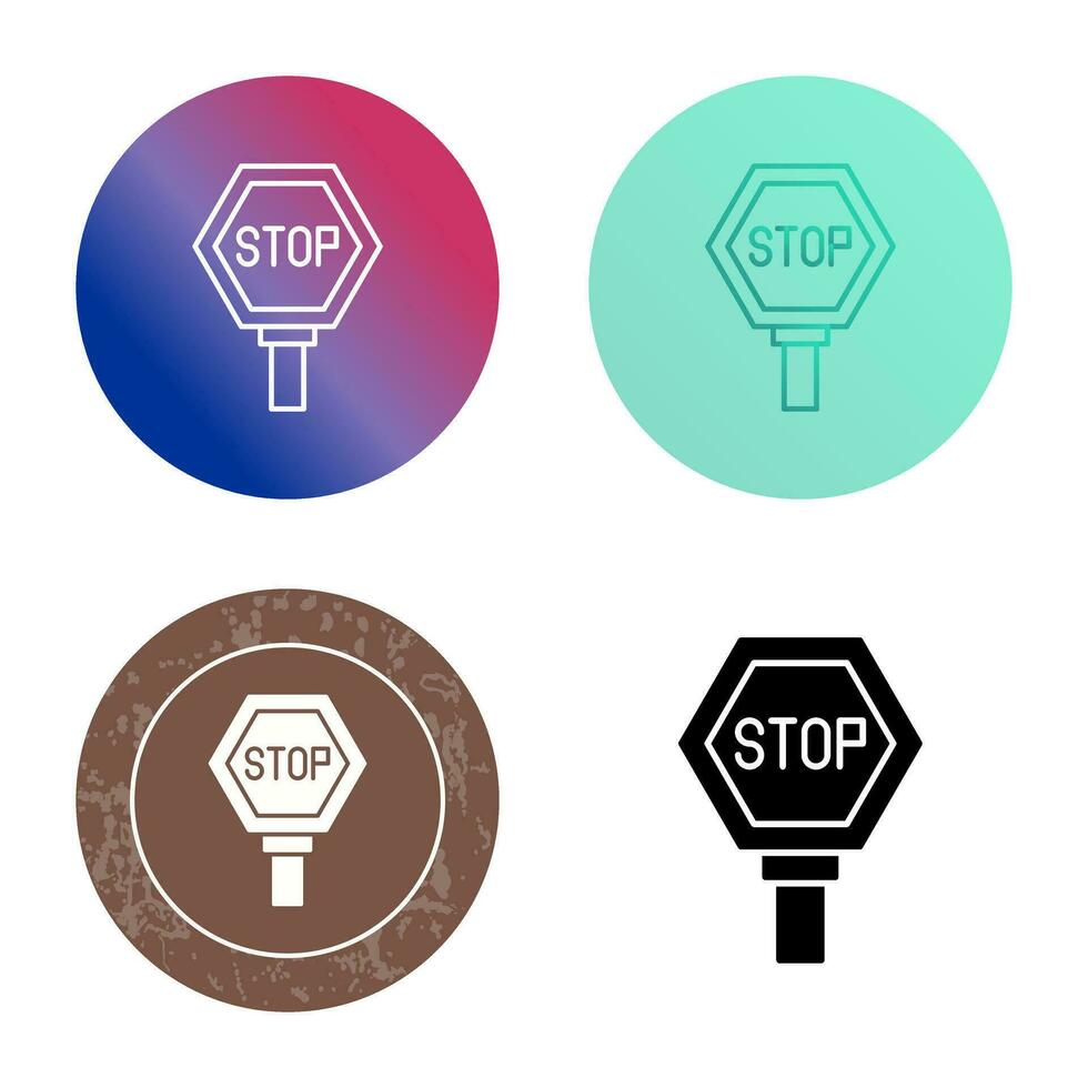 icono de vector de señal de stop