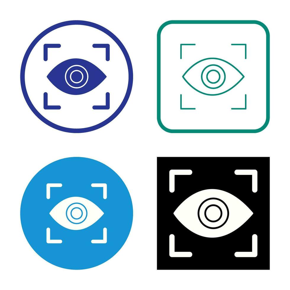 icono de vector de exploración ocular