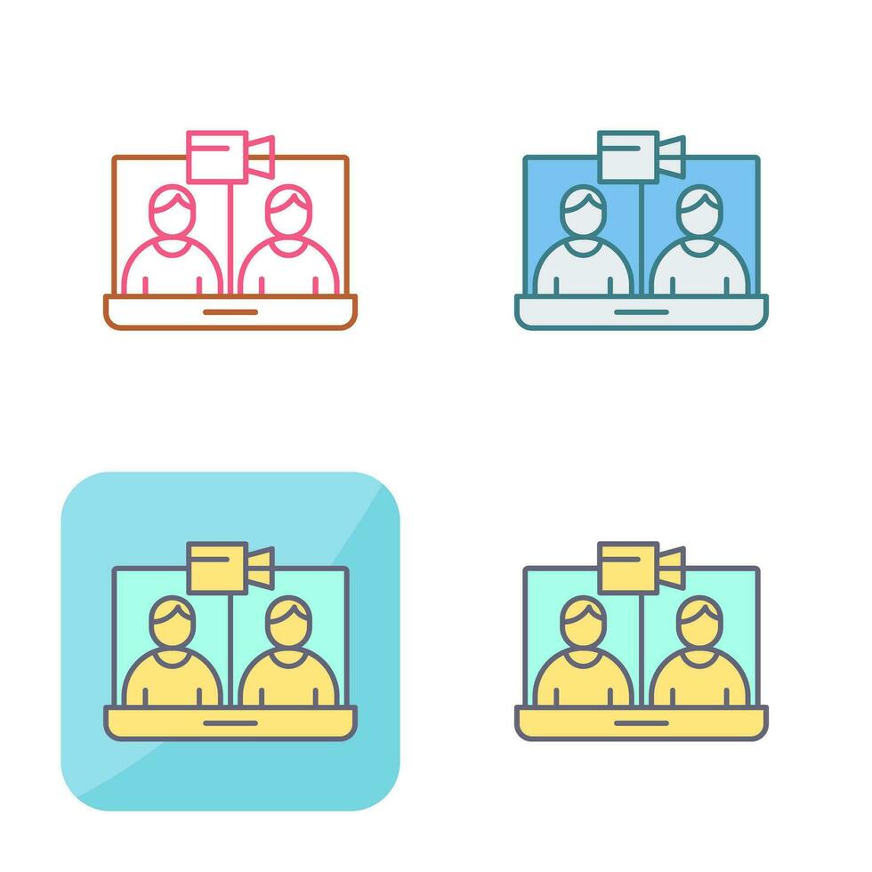 Video Conference Vector Icon