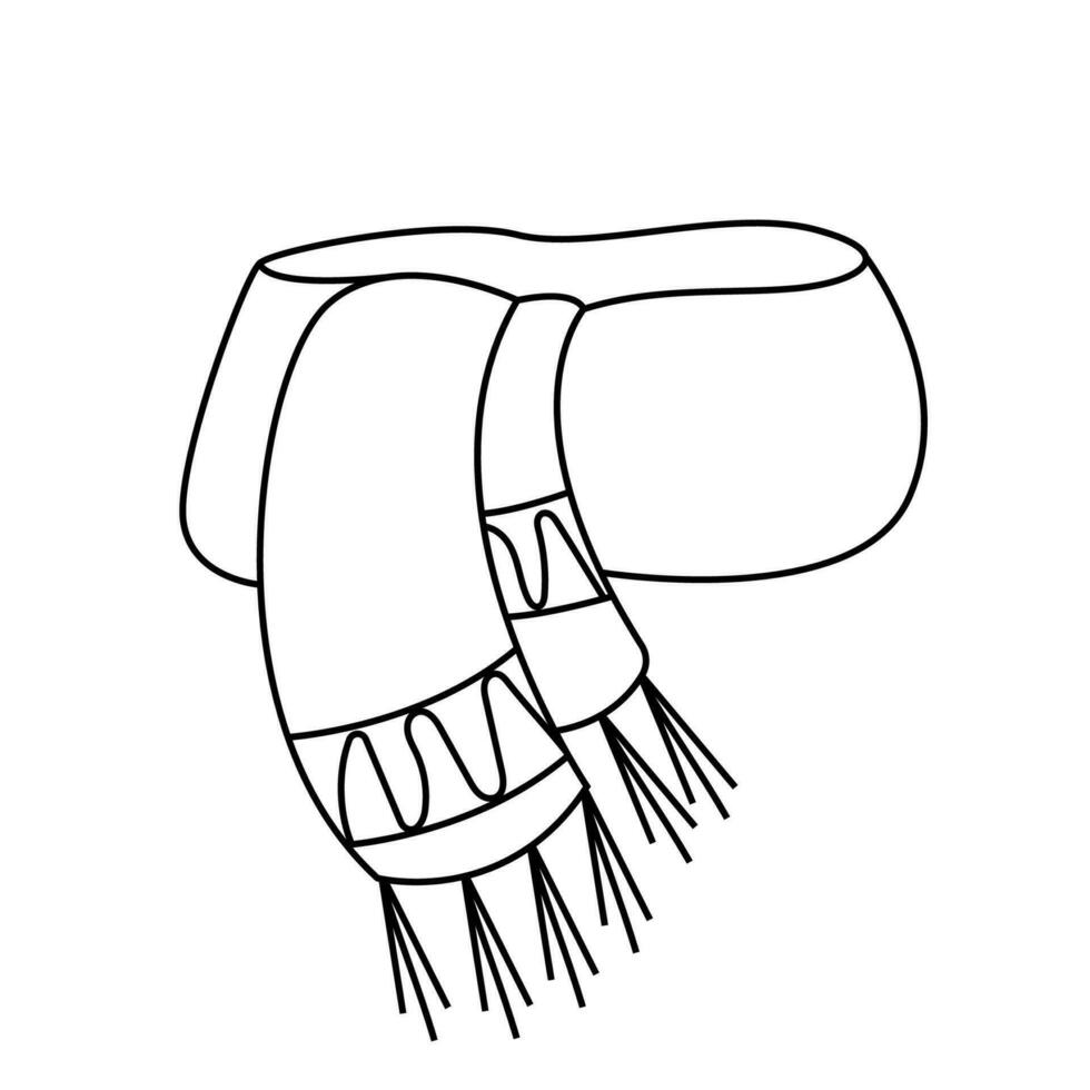 invierno bufanda. vector ilustración en garabatear estilo