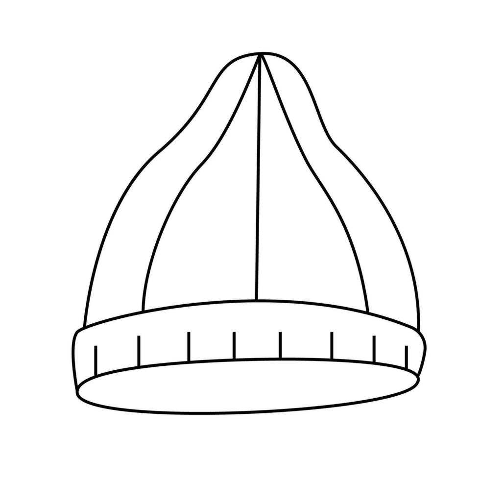 invierno sombrero. vector ilustración en garabatear estilo.