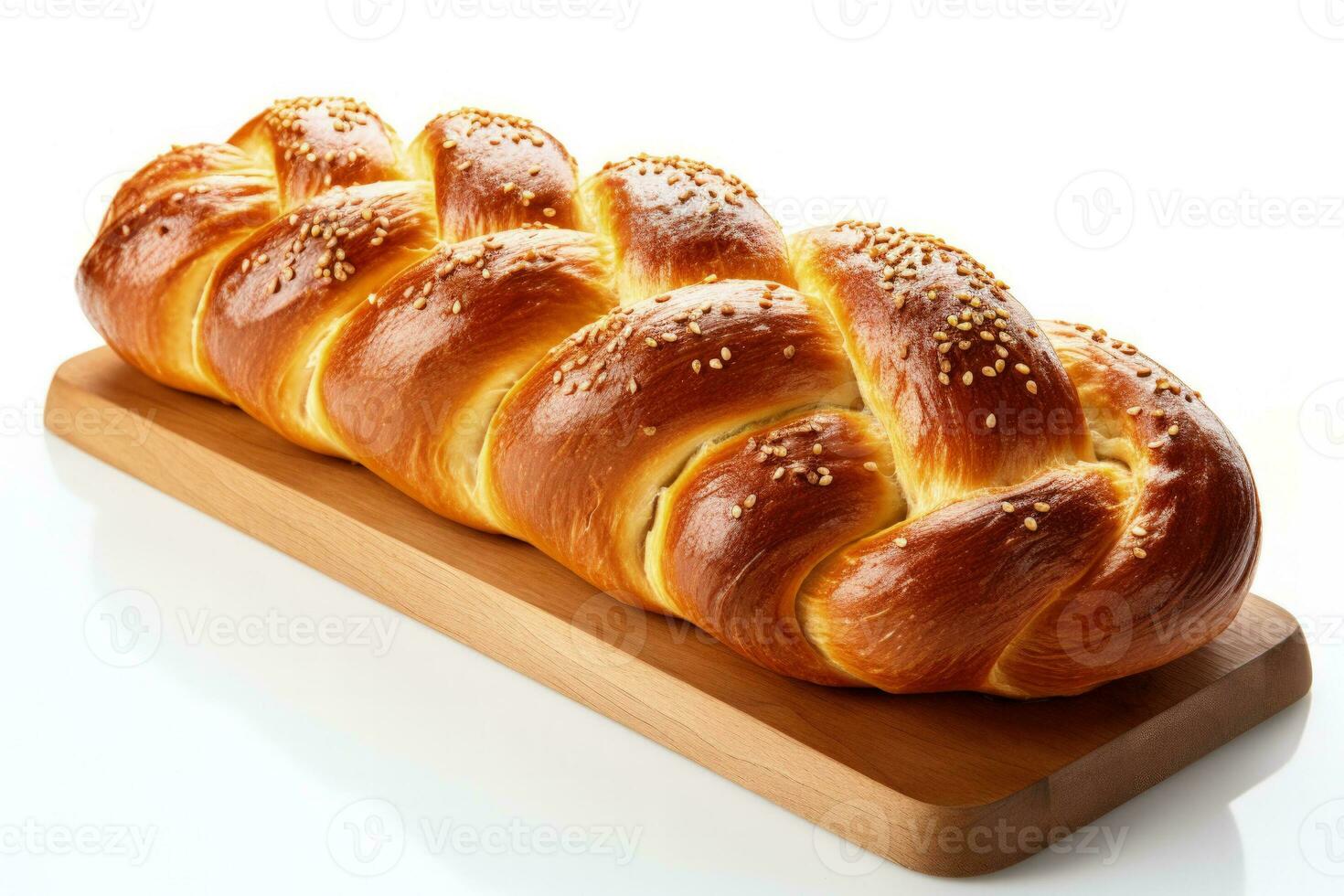 Challah Isolated on White Background photo