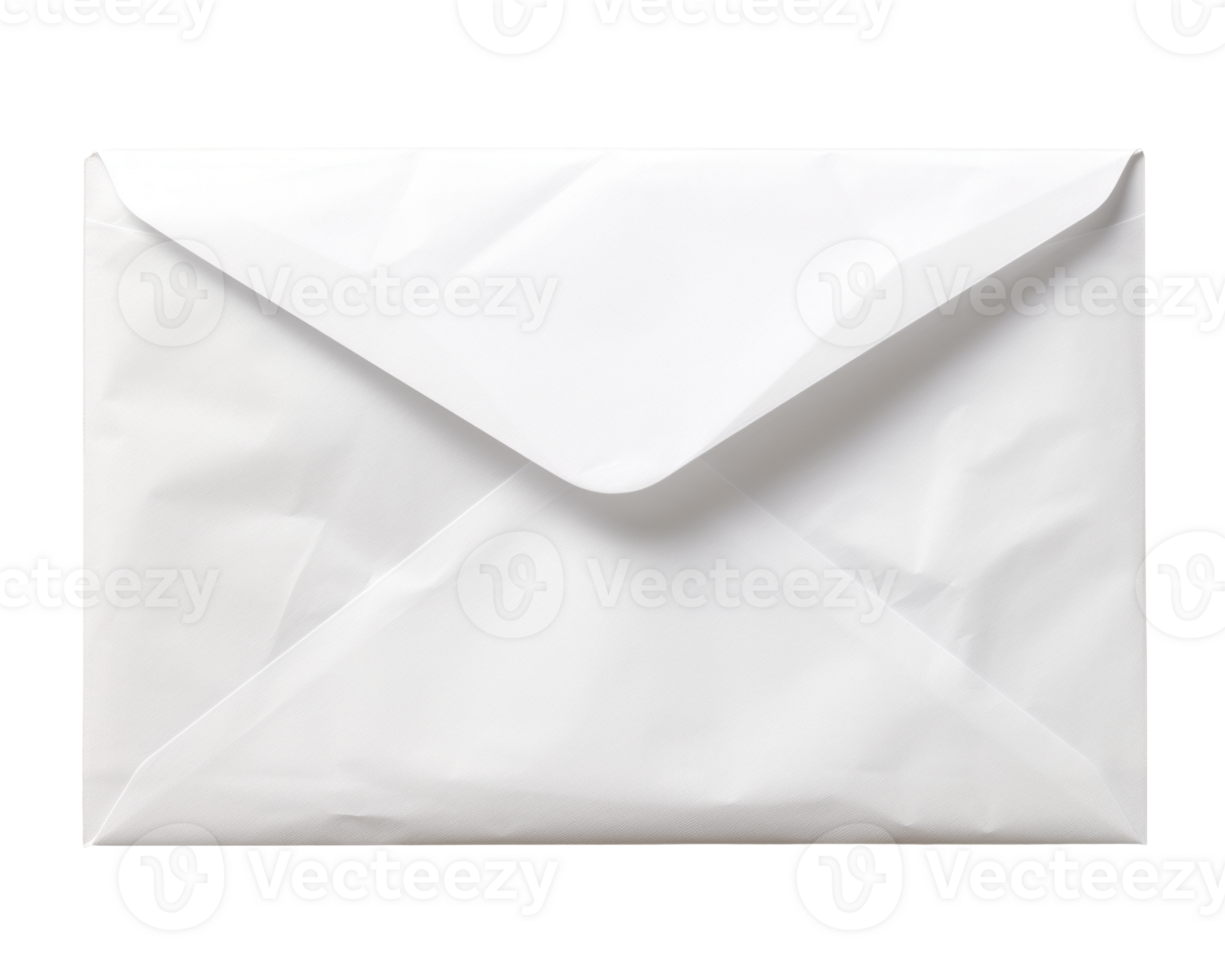 White open envelope isolated on transparent background png